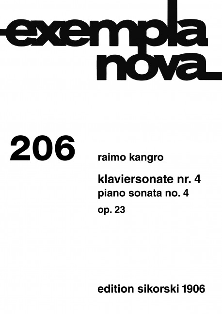 Vorderes Coverbild Klaviersonate Nr. 4 op. 23 