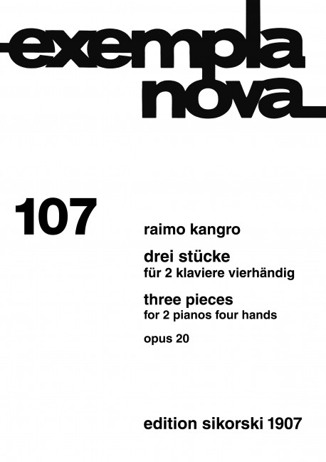 Vorderes Coverbild 3 Stücke op. 20 