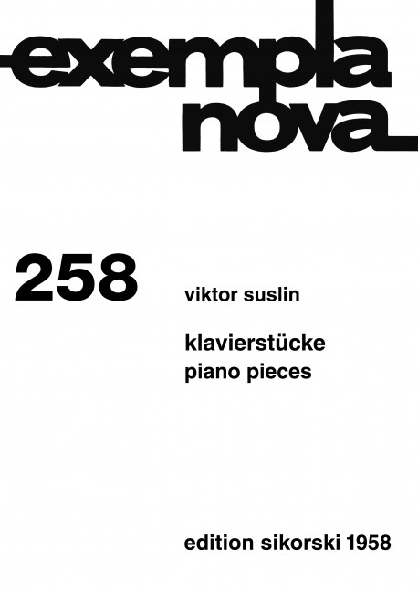 Vorderes Coverbild Klavierstücke 