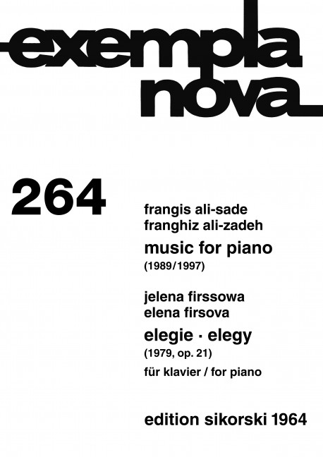 Vorderes Coverbild Music For Piano / Elegie für Klavier 