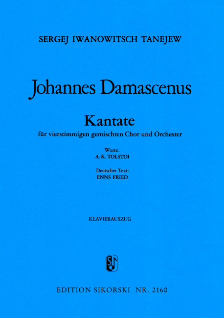 Vorderes Coverbild Johannes Damascenus op. 1 