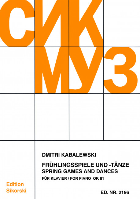 Vorderes Coverbild Frühlingsspiele und -tänze op. 81 