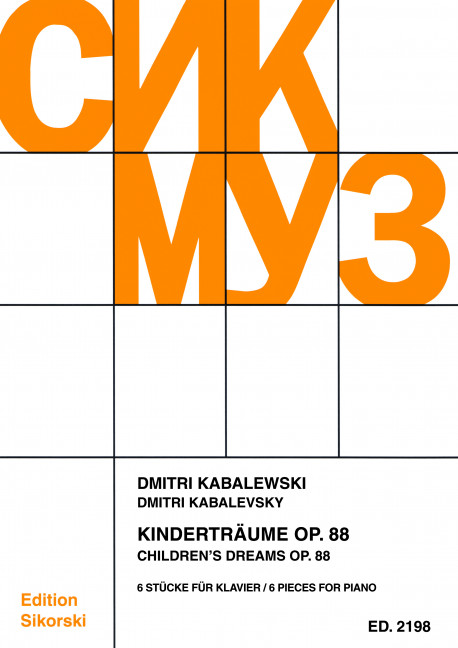 Vorderes Coverbild Kinderträume op. 88 