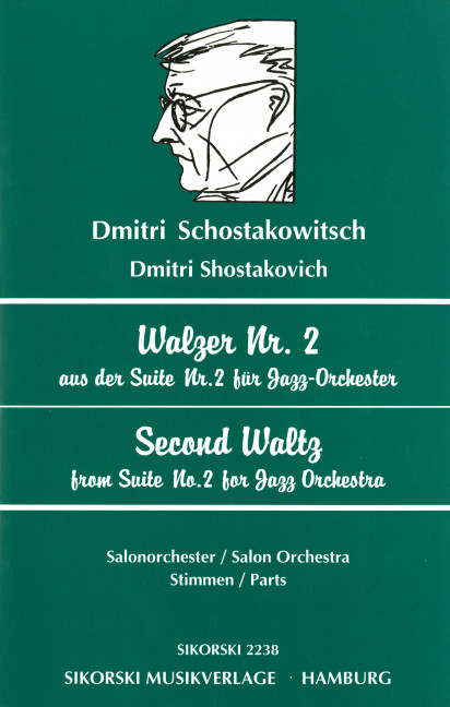 Vorderes Coverbild Walzer Nr. 2 aus der Suite Nr. 2 für Jazz-Orchester (Second Waltz) 