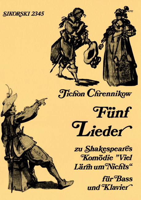 Vorderes Coverbild 5 Lieder zu Shakespeare's Komödie "Viel Lärm um nichts" op. 7 