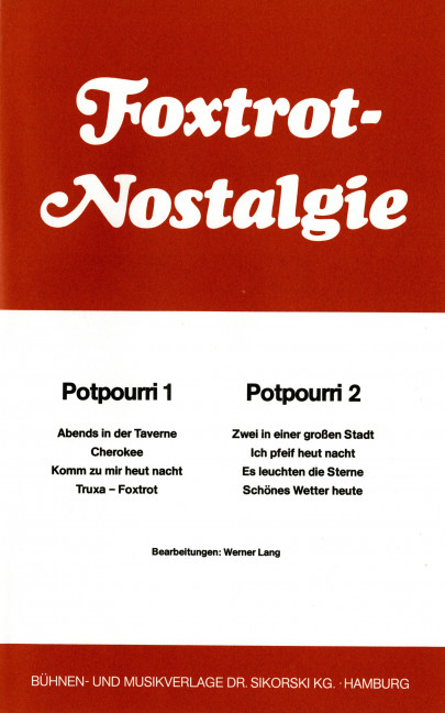 Vorderes Coverbild Foxtrot-Nostalgie Potpourri 1/2 