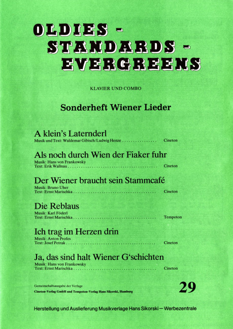 Vorderes Coverbild Oldies - Standards - Evergreens 
