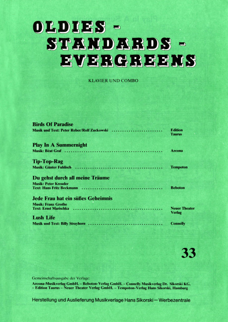 Vorderes Coverbild Oldies - Standards - Evergreens 