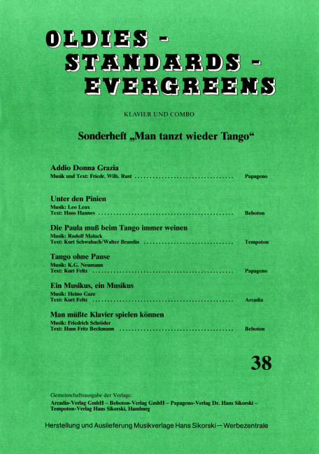 Vorderes Coverbild Oldies - Standards - Evergreens 