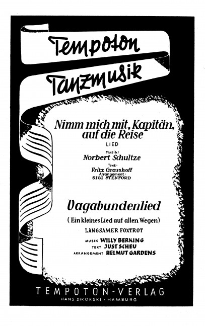 Vorderes Coverbild Nimm mich mit, Kapitän auf die Reise / Vagabundenlied 