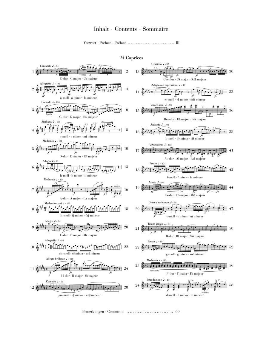 Anderes Coverbild 24 Caprices für Violine solo
