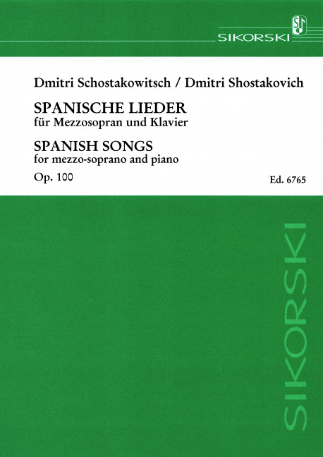 Vorderes Coverbild Spanische Lieder op. 100 