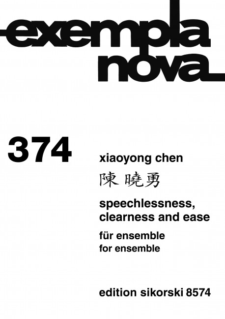 Vorderes Coverbild Speechlessness, Clearness And Ease 