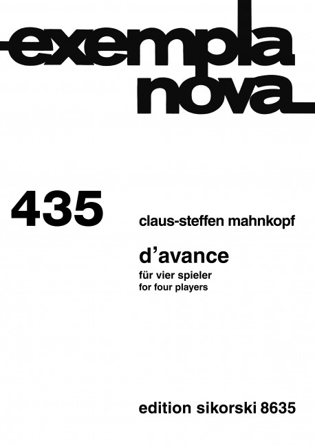Vorderes Coverbild D'avance 
