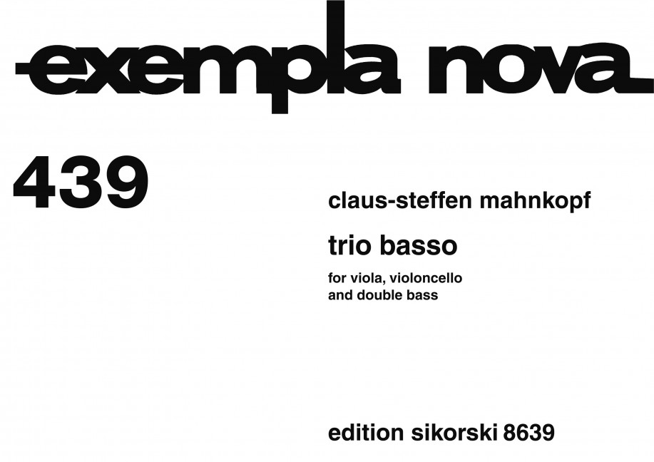 Vorderes Coverbild Trio basso 