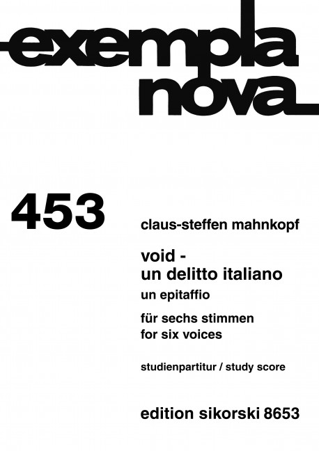 Vorderes Coverbild Void - un delitto italiano 