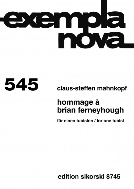 Vorderes Coverbild Hommage à Brian Ferneyhough 