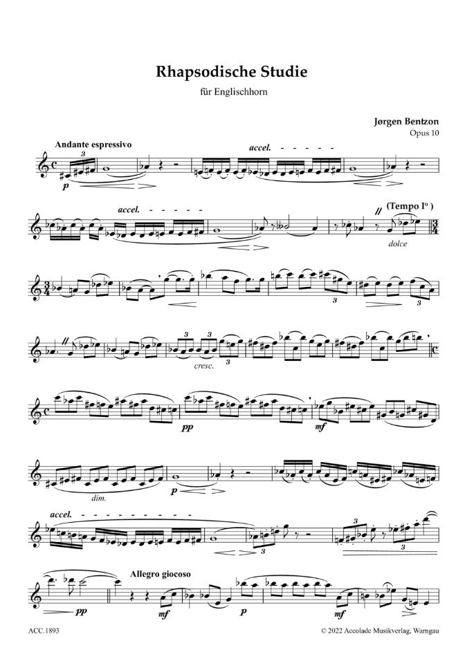 Anderes Coverbild Rhapsodische Studie op. 10 