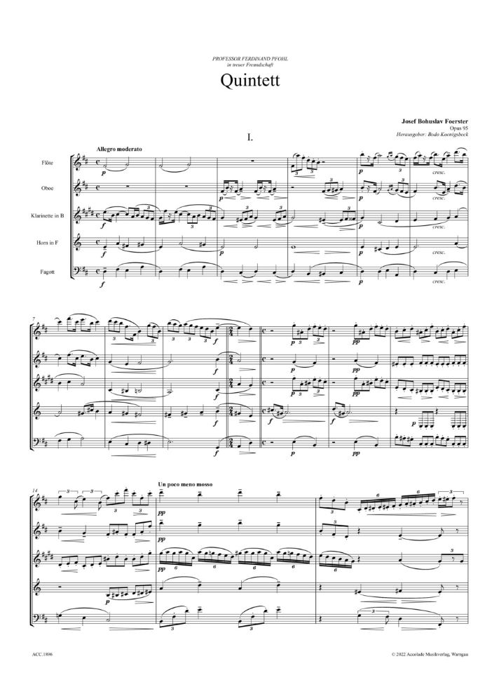 Anderes Coverbild Bläserquintett D-Dur op. 95 