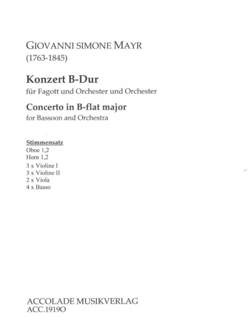Vorderes Coverbild Konzert B-Dur 