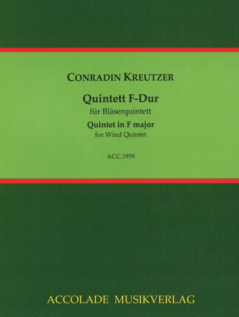 Vorderes Coverbild Bläserquintett F-Dur 