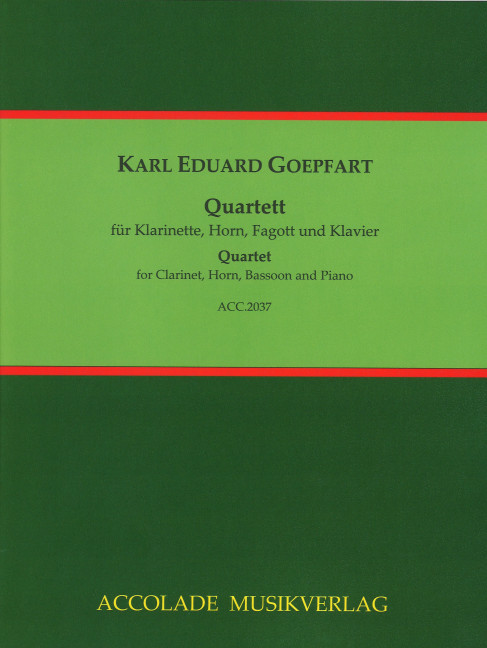 Vorderes Coverbild Quartett für Klarinette, Horn, Fagott und Klavier 