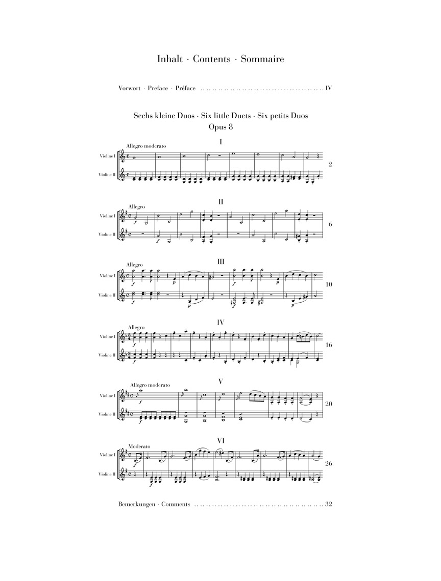 Anderes Coverbild Sechs kleine Duos op. 8 für zwei Violinen