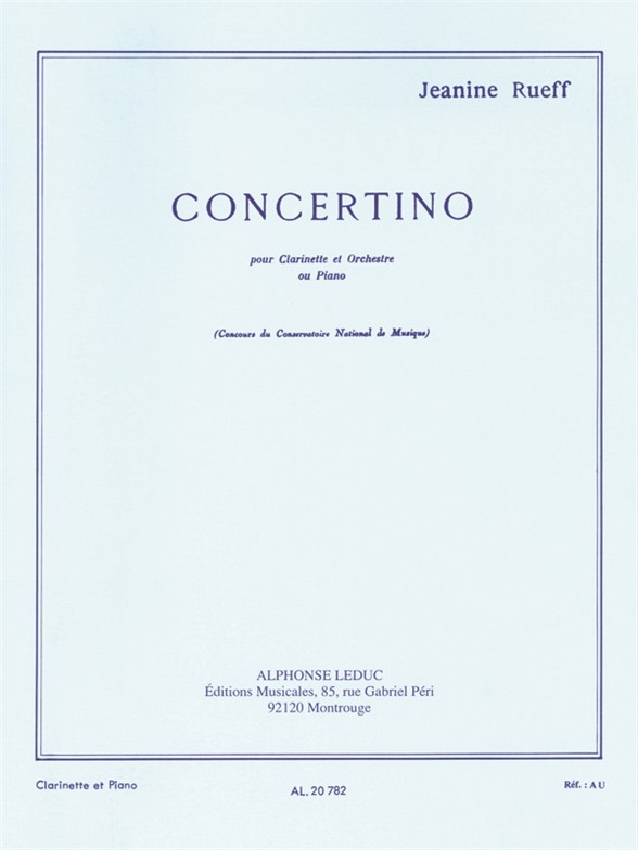 Vorderes Coverbild Concertino pour Clarinette et Orchestre ou Piano op. 15