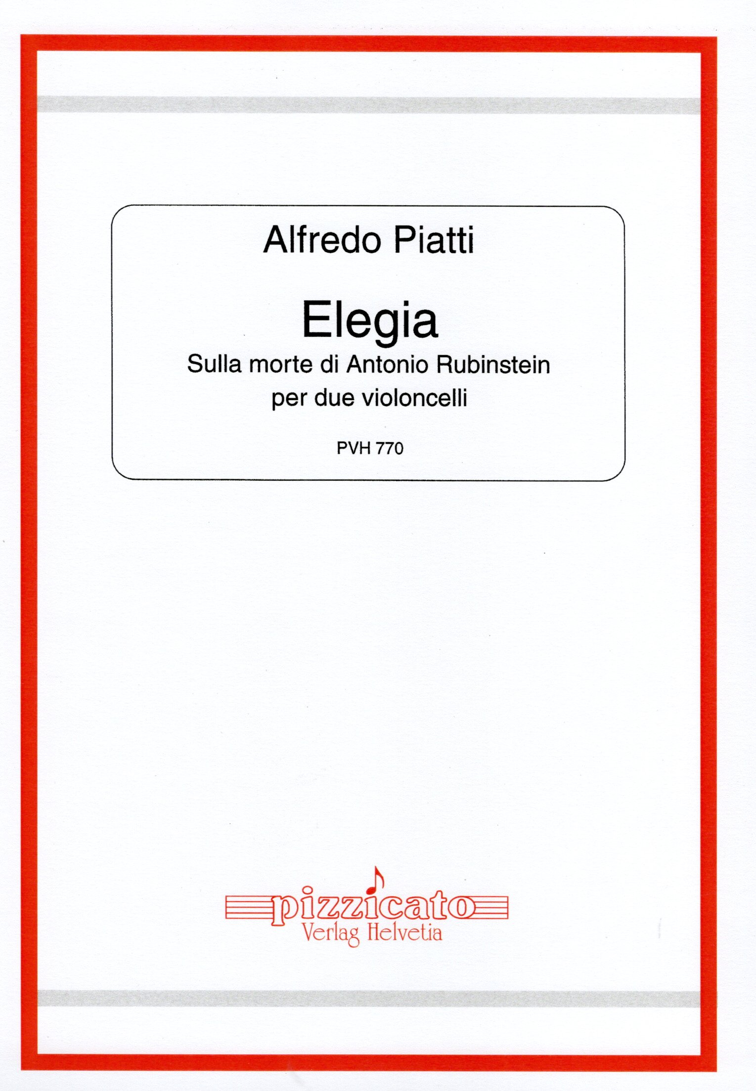 Vorderes Coverbild Elegia sulla morte d‘Antonio Rubinstein