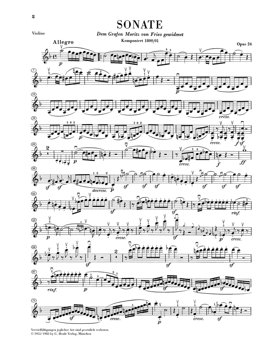 Anderes Coverbild Violinsonate F-dur op. 24