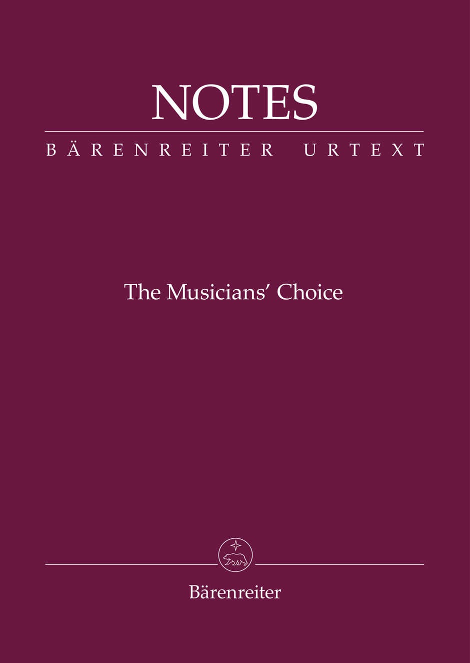Vorderes Coverbild Notes The Musician's Choice - DIN A5