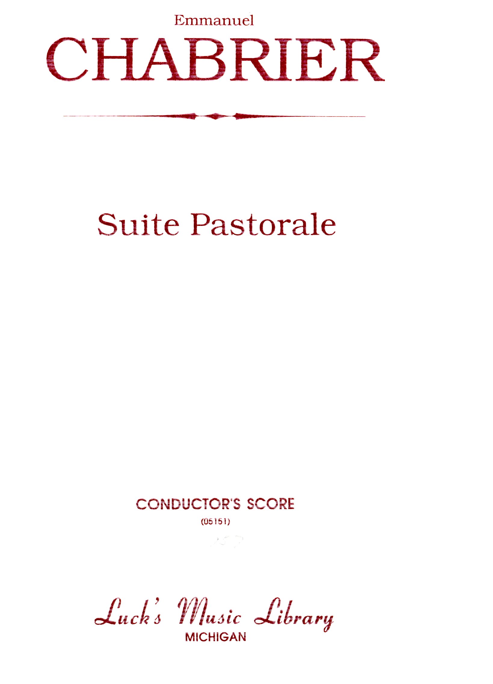 Vorderes Coverbild Suite pastorale
