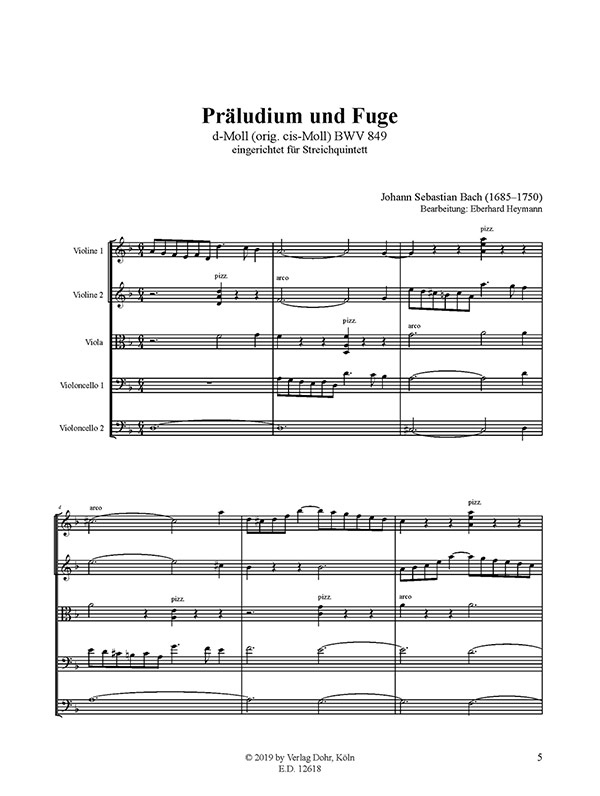 Anderes Coverbild Präludium und Fuge d-Moll BWV 849