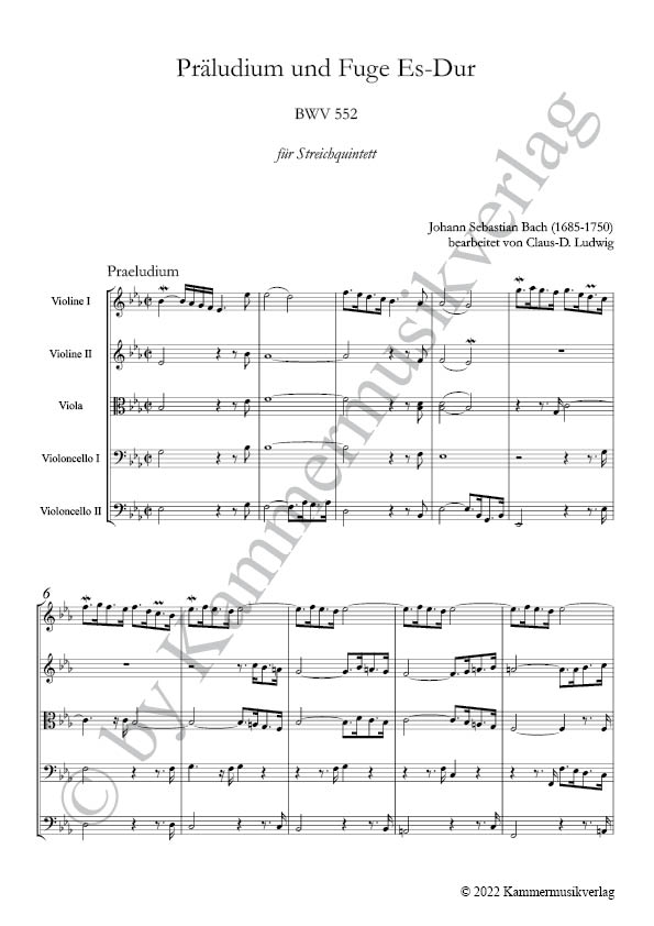 Anderes Coverbild Präludium und Fuge Es-Dur BWV 552