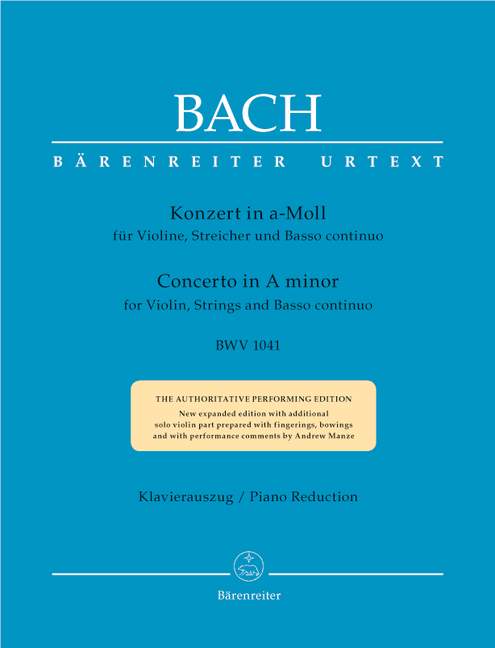 Anderes Coverbild Konzert für Violine, Streicher und Basso continuo a-Moll BWV 1041