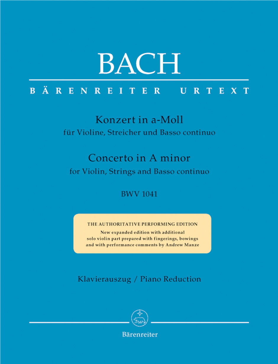 Vorderes Coverbild Konzert für Violine, Streicher und Basso continuo a-Moll BWV 1041