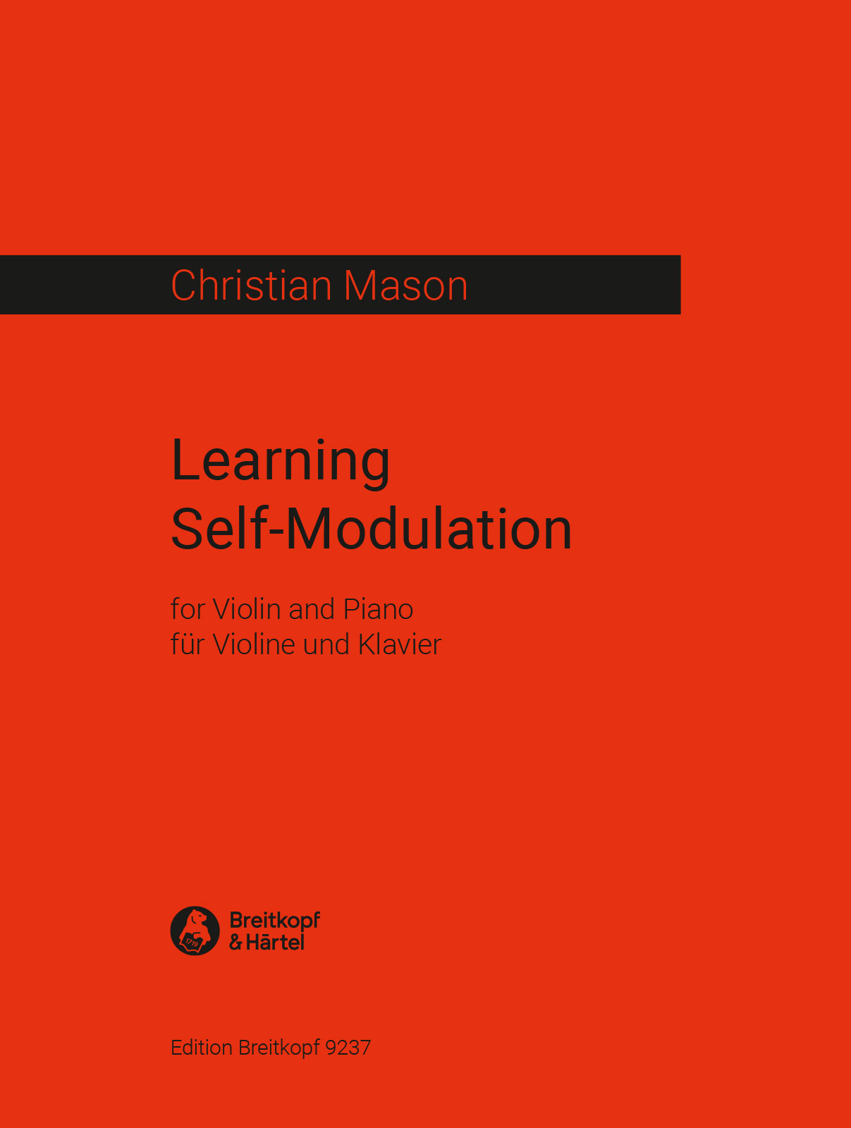 Vorderes Coverbild Learning Self-Modulation für Violine und Klavier (2011)