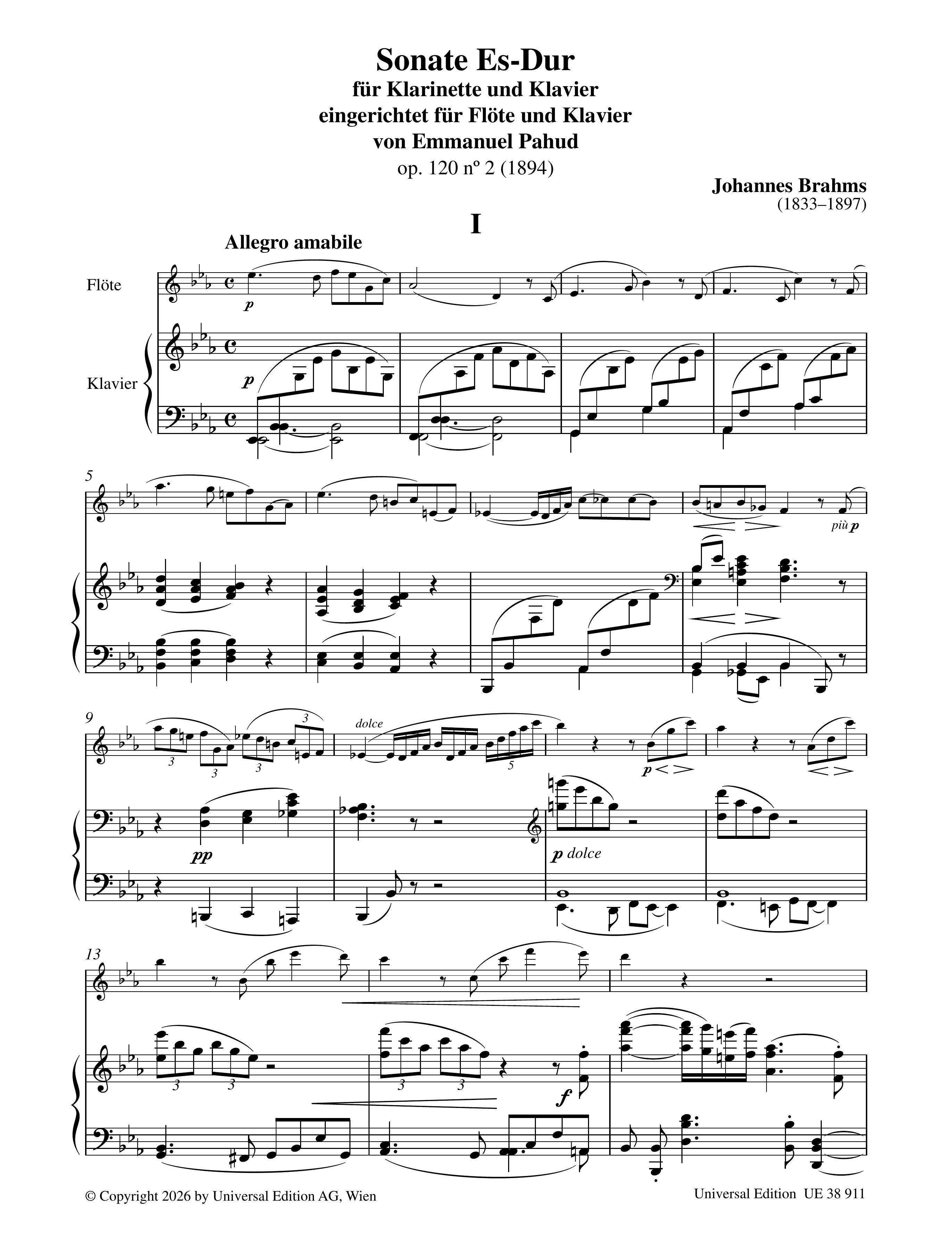 Anderes Coverbild Sonate Es-Dur op. 120 Nr. 2