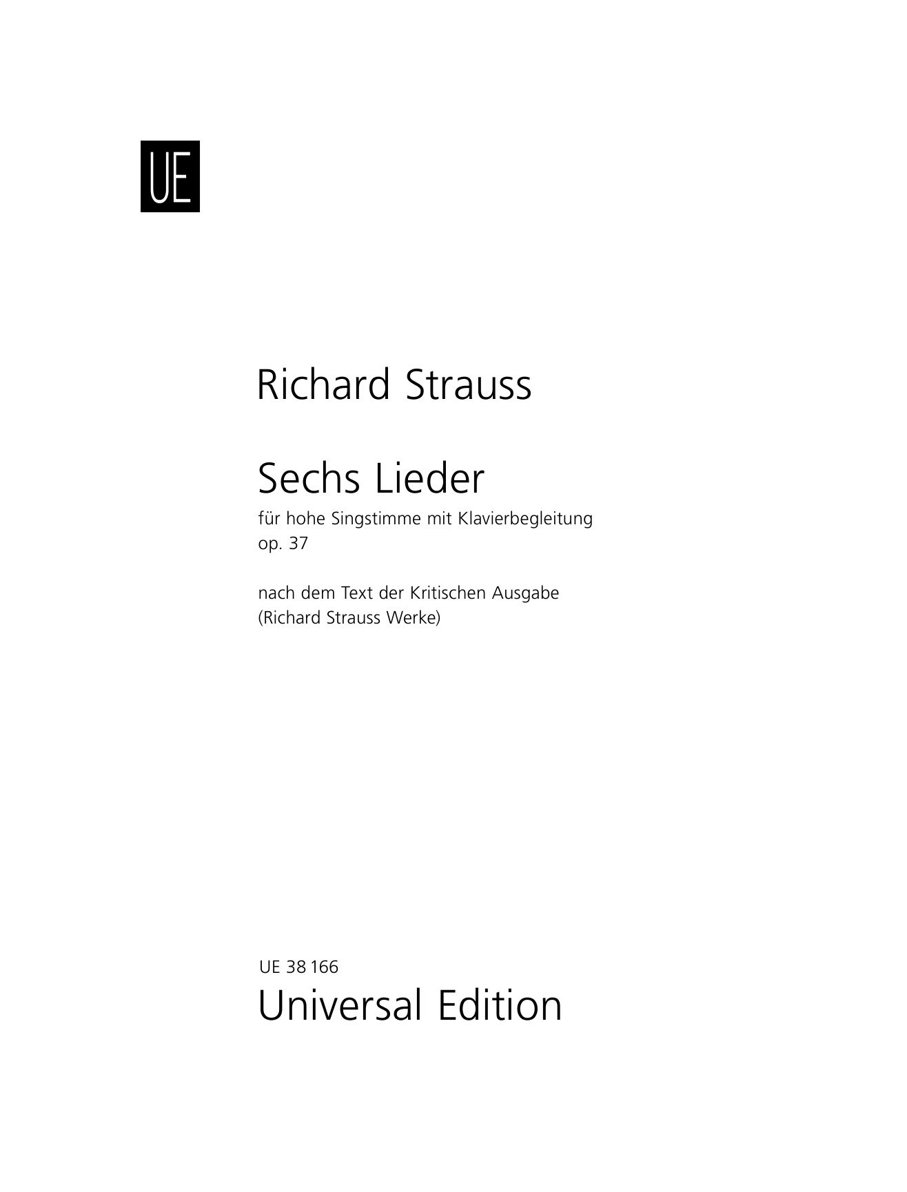 Vorderes Coverbild 6 Lieder