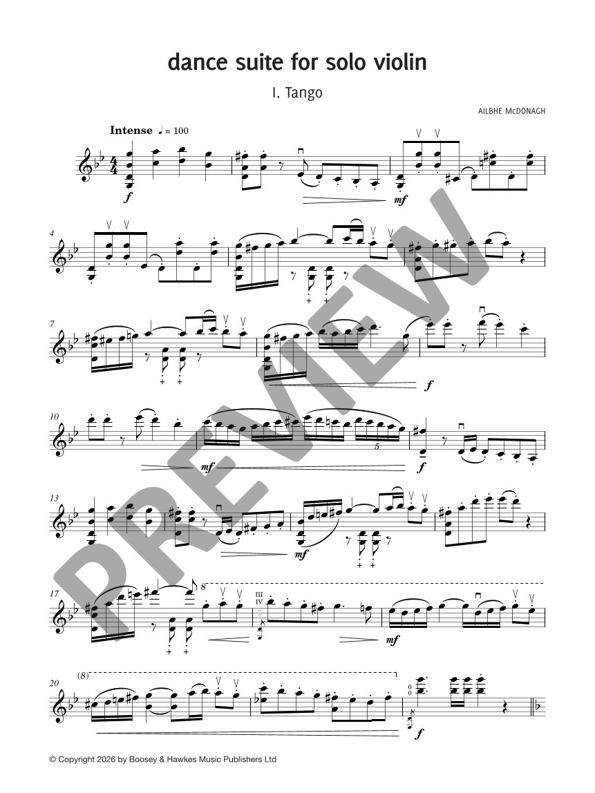Anderes Coverbild Dance Suite for Solo Violin