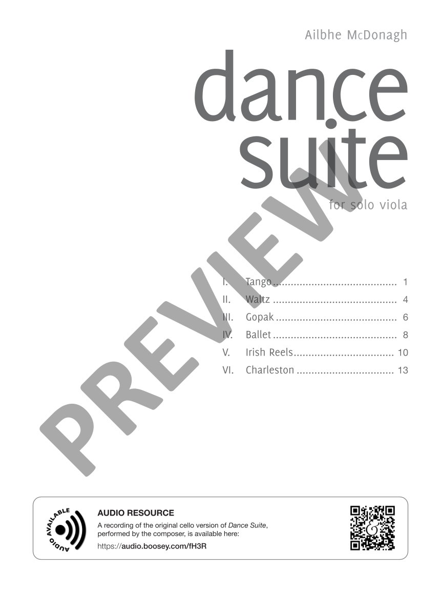 Anderes Coverbild Dance Suite for Solo Viola