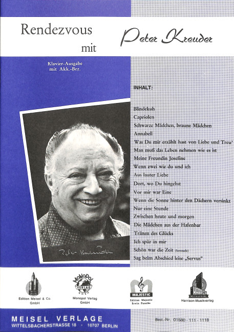 Vorderes Coverbild Rendezvous mit Peter Kreuder