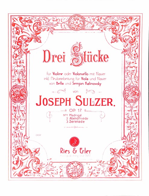 Vorderes Coverbild Drei Stücke op. 17