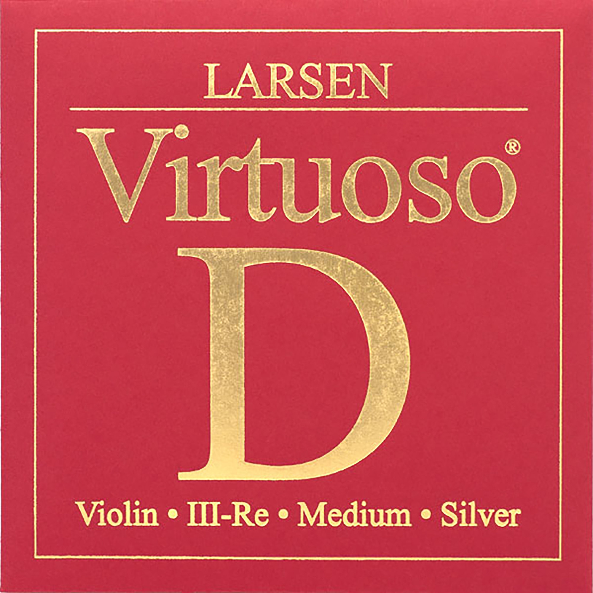Vorderes Coverbild Larsen Virtuoso Violine D, Kunststoffkern, Silber