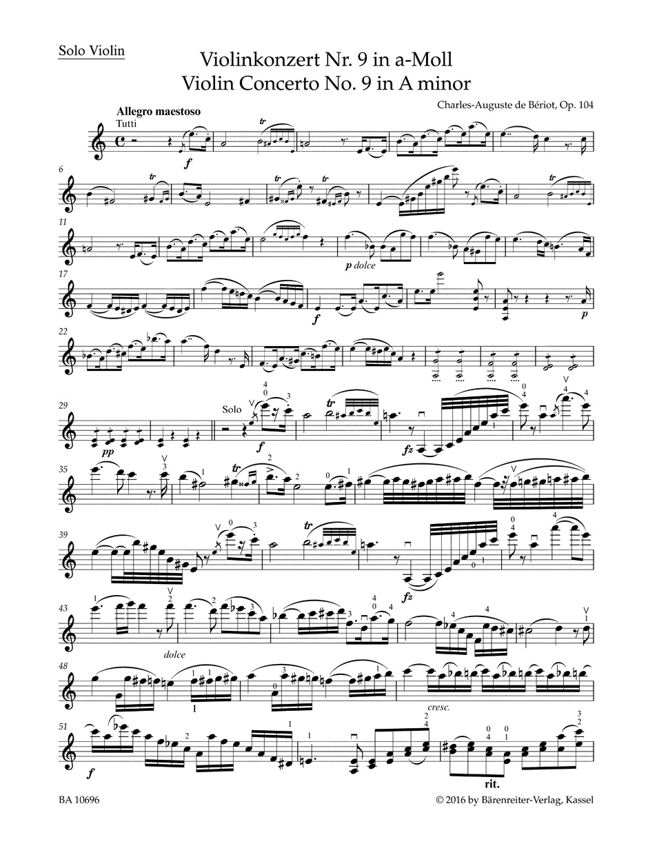 Anderes Coverbild Violinkonzert Nr. 9 a-Moll op. 104