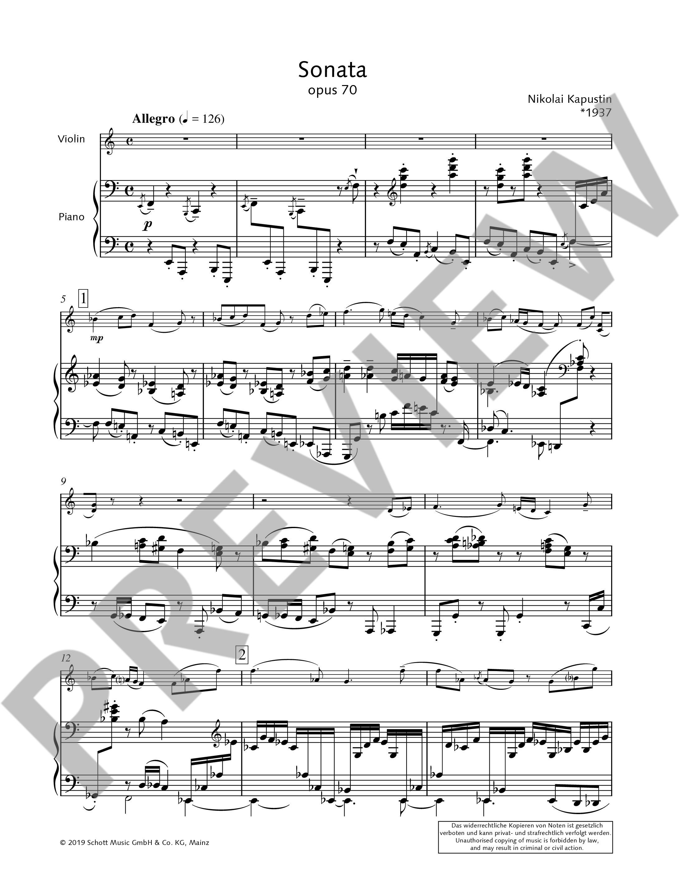 Anderes Coverbild Sonata op. 70