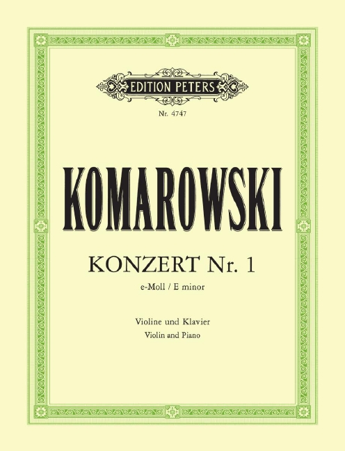 Vorderes Coverbild Konzert Nr. 1 e-Moll