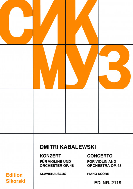 Vorderes Coverbild Konzert op. 48 