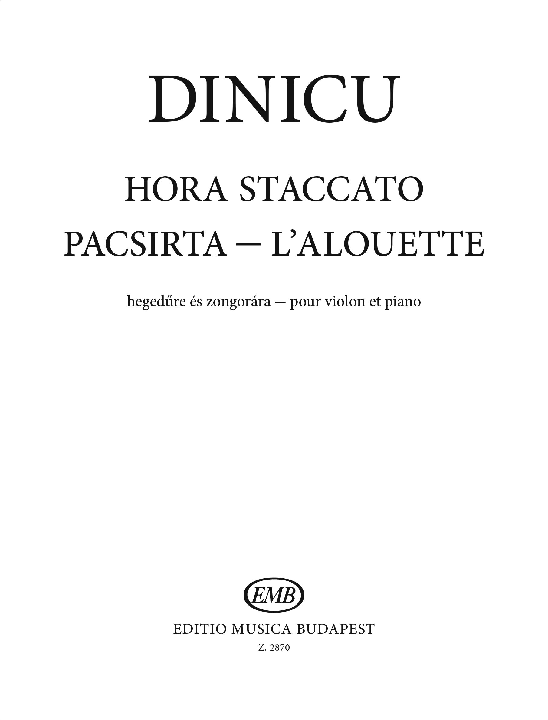 Anderes Coverbild Hora staccato - Die Lerche