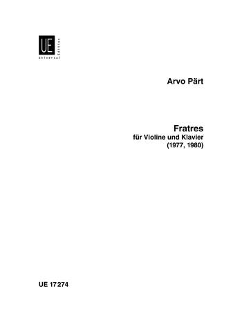 Vorderes Coverbild Fratres für Violine und Klavier